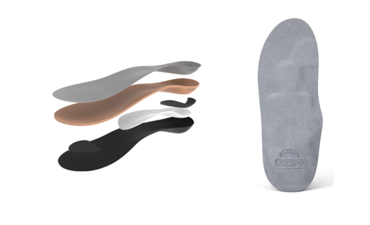 Lapisan dan tampilan atas insole Sooley untuk keluhan kaki