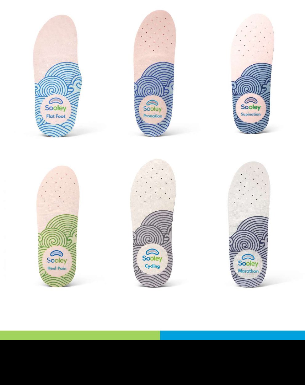 Pilihan desain insole Sooley